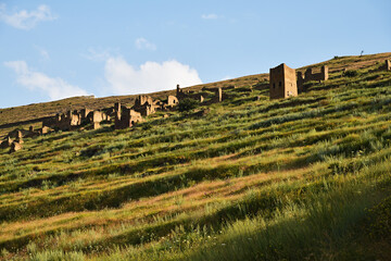 Old abandoned village Goor in Dagestan, Russia.