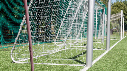 White markings on an artificial football field