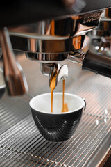 Coffee machine. preparing coffee.