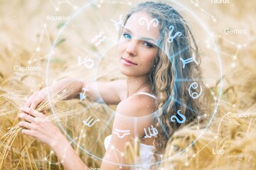 Horoscope Chart And Astrology. Future Love And Numerology concept