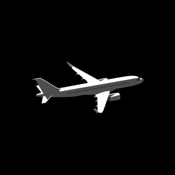 Vector Aviation of airplane messenger on flat vector for logo