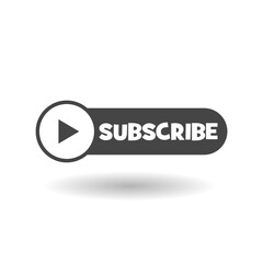 Subscribe. Subscribe icon. Subscribe logo with shadow