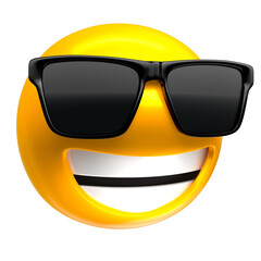 Emoji 3D de Óculos de Sol para composição