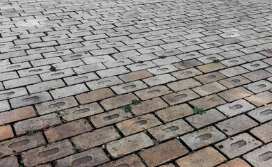 Brick road surface