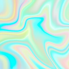 Holographic iridescent texture background. Soft pastel colours.