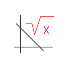 algebra icons  symbol vector elements for infographic web