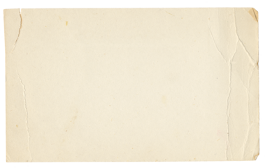 Old, wrinkled blank post card