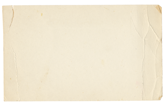 Old, wrinkled blank post card