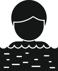 Pool physical therapist icon simple vector. Hospital treatment