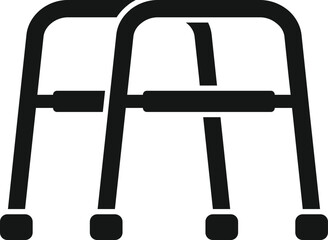 Patient walker icon simple vector. Therapist massage