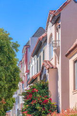 San Francisco, CA neighborhood with mediterranean houses