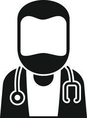 Man physical therapist icon simple vector. Hospital massage