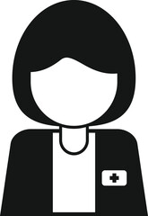 Woman physical therapist icon simple vector. Hospital doctor