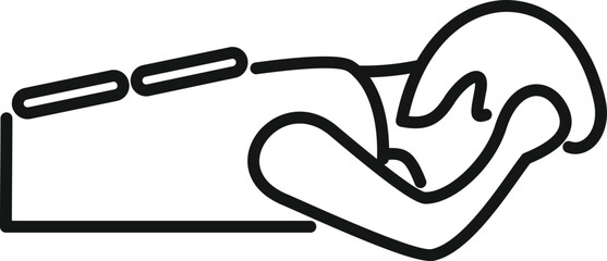 Patient care icon outline vector. Treatment massage