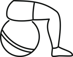 Therapist fitness ball icon outline vector. Doctor therapy