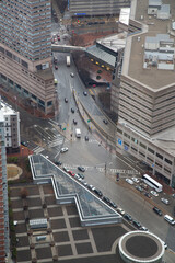 Boston, MA, USA - January 26th, 2017 - Boston seen from above the Prudential Building