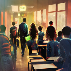 back to school abstract illustration