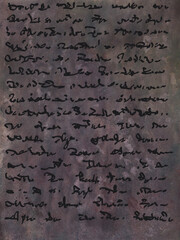 Abstract text. Imitation of a very old handwriting of an unknown language. - obrazy, fototapety, plakaty