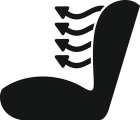 Car back seat ventilation icon simple vector. Auto service
