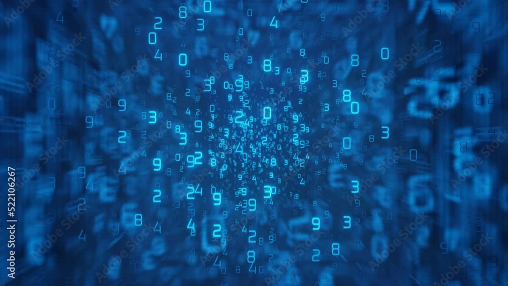 Poster digital background. the numbers move from top to bottom.