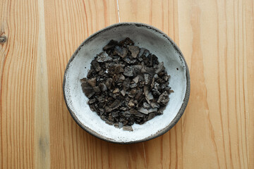 Types of salts. Black salt. spices.