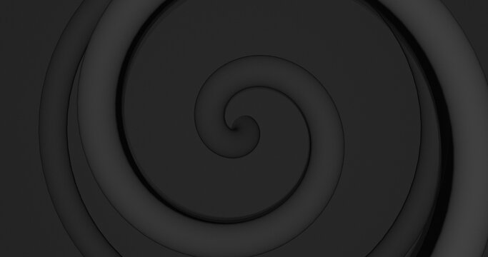 Render with dark decorative background with black spiral on top