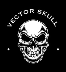 Skull vector with cowboy theme