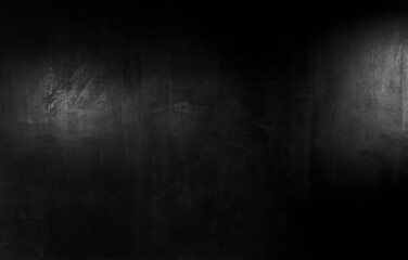 Wall painted black with a paint roller