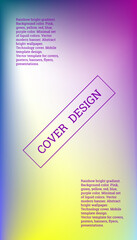 Fototapeta premium Bright cover or background design. Pink, green, yellow, red, blue, purple color. Minimal set of liquid colors. Abstract bright wallpaper. Technology cover. Mobile template design.