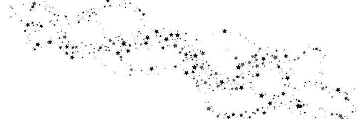 Obraz premium Shooting stars confetti. Black, white colors. Festive background. Abstract texture on a white background. Design element. Vector illustration, eps 10.