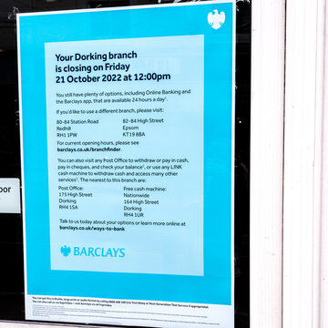 Barclay Bank Continues To Close High Street Branches