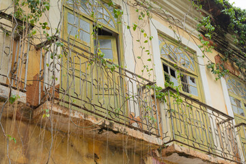 Old house facade in the historic city of Sao Luis do Maranhão, Brazil