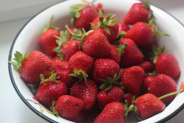 strawberries in a bowl