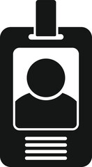 Business id card icon simple vector. Office tag