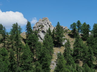 secteur des têtes au-dessus de puy saint vincent dans les hautes alpes, massif des écrins