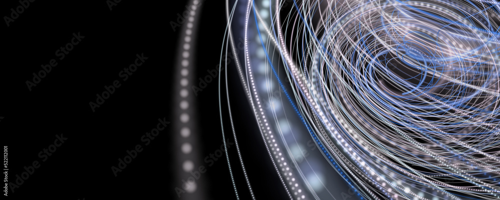 Aufkleber futuristic particle stripe panorama background design illustration with space for text