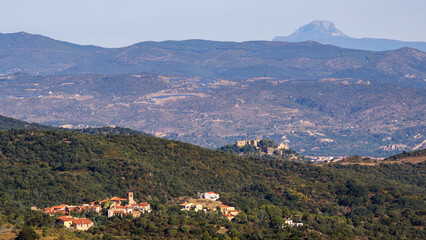 One village, one castle and and in the background the pech of Bugarrach