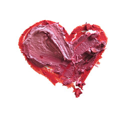 smashed red and pink heart shaped