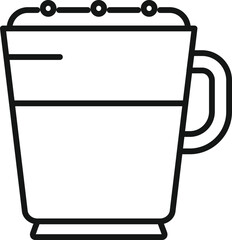 Mug latte icon outline vector. Coffee cup