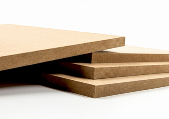 A pile of raw mdf boards.