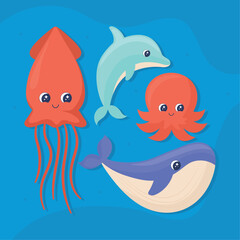 cute sea life animals