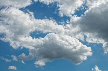 Cumulus Cumulonimbus Stratocumulus clouds in the sky