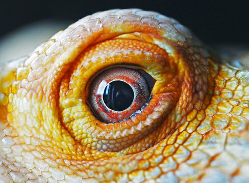 Bearded dragon close up macro photography 