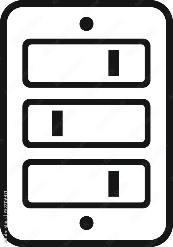 Poster light breaker icon simple vector. box panel