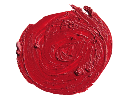 Smudged RED lipstick on transparent background Circle Shape