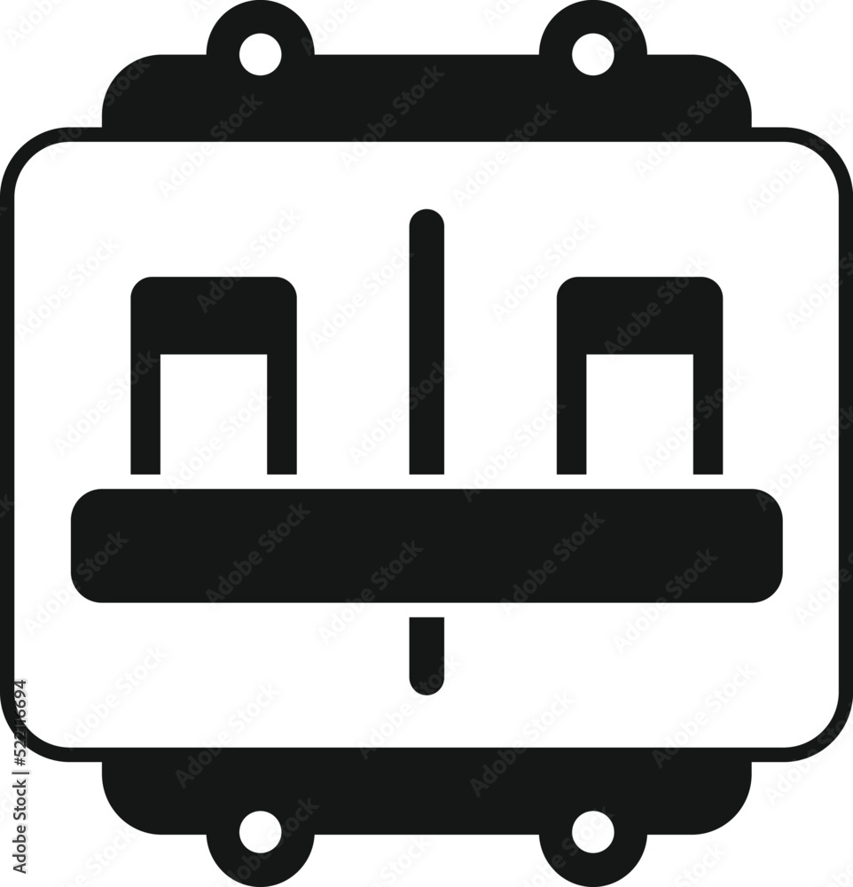 Poster power breaker icon simple vector. fuse box