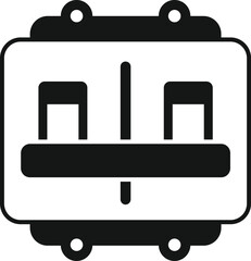 Power breaker icon simple vector. Fuse box