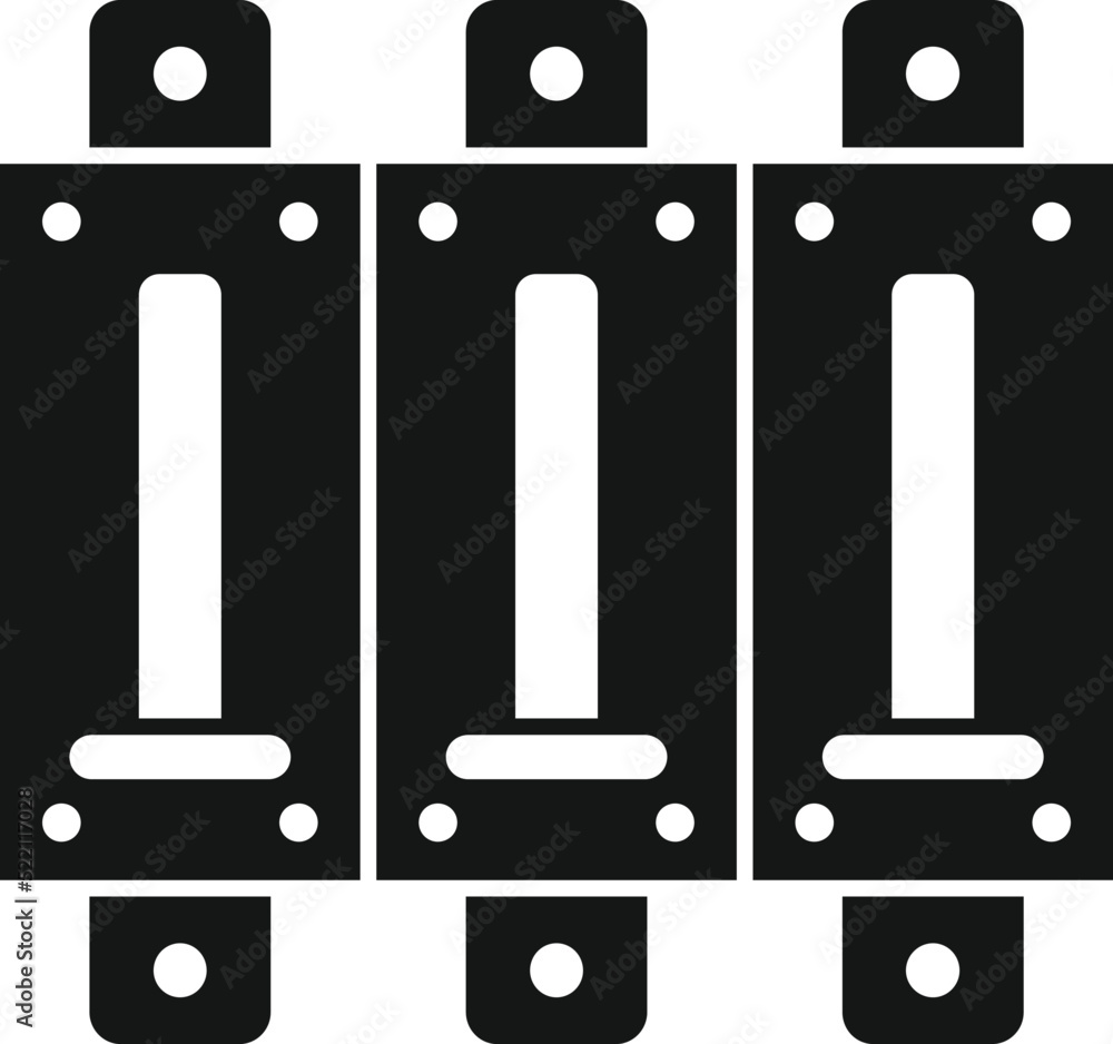 Poster breaker off icon simple vector. fuse box