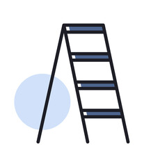 Garden stairs, stepladder isolated vector icon