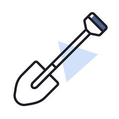 Garden shovel isolated vector icon